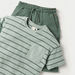 Eligo Striped T-shirt and Solid Shorts Set-Clothes Sets-thumbnailMobile-3