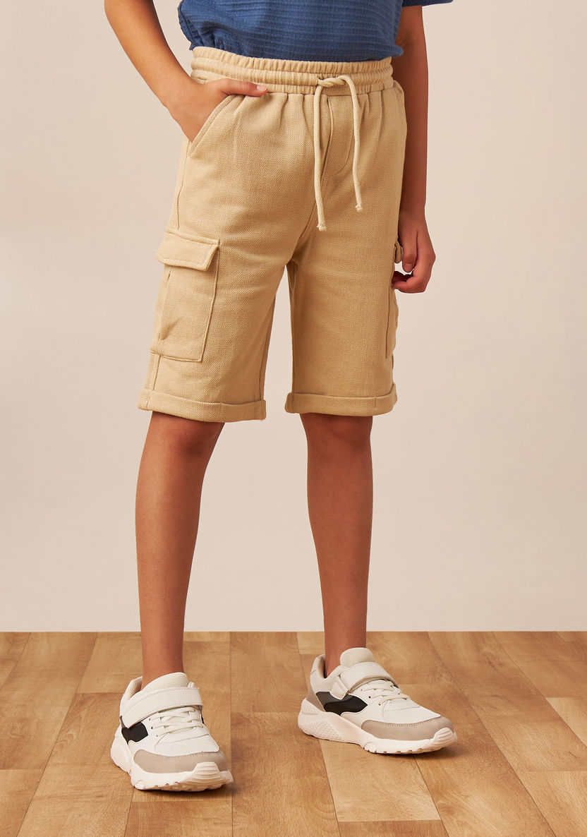 Eligo Textured Polo T-shirt and Shorts Set-Clothes Sets-image-2