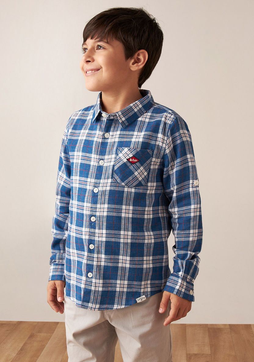 Lee Cooper All-Over Checked Shirt with Pocket-Shirts-image-0