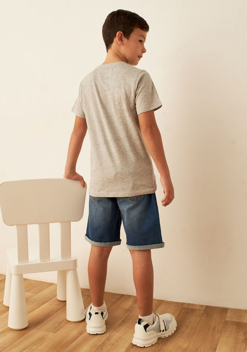 Lee Cooper Logo Print T-shirt and Shorts Set-Clothes Sets-image-3
