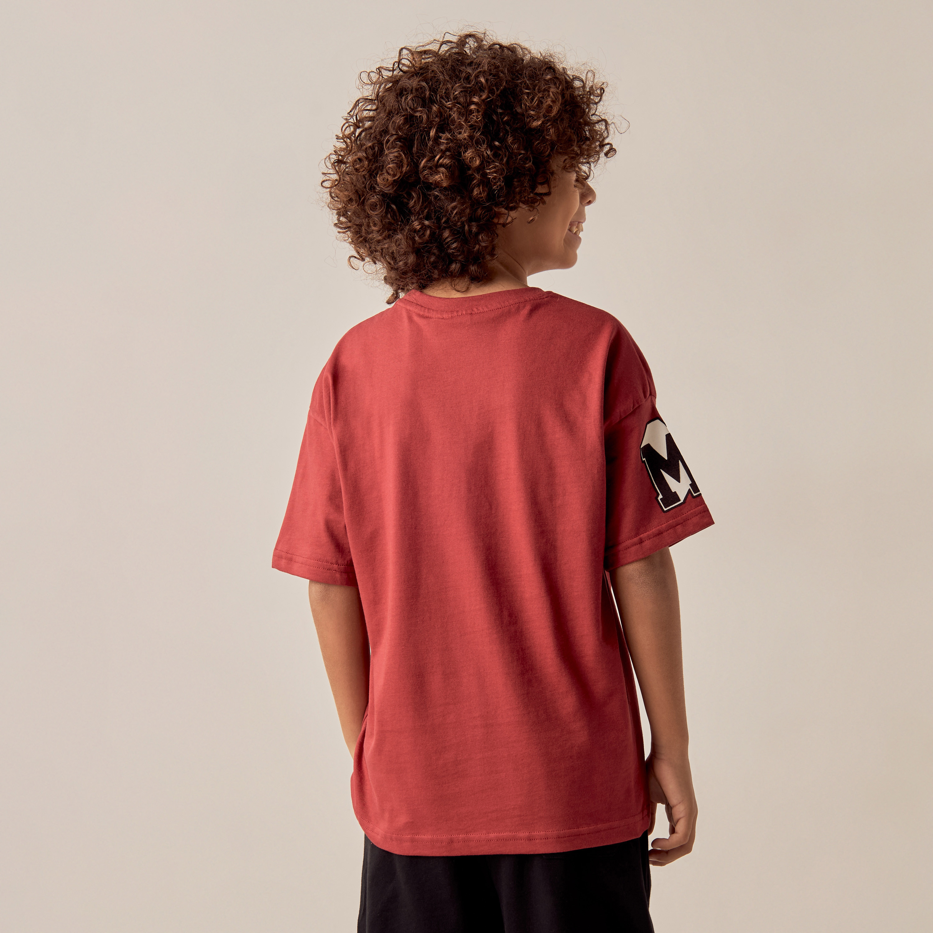 Disney Mickey Mouse Print T-shirt with Short Sleeves-boys-clothing-tshirtsandpolos-image-3