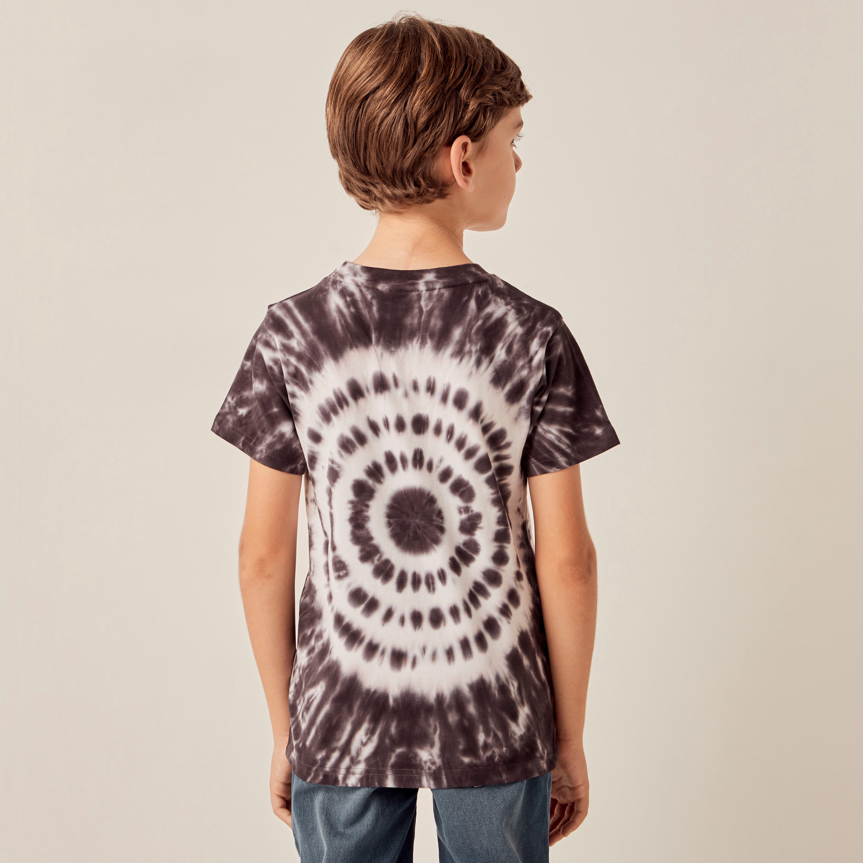 Spider-Man Print Crew Neck T-shirt with Short Sleeves-boys-clothing-tshirtsandpolos-image-4