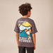 Peanuts Print Crew Neck T-shirt with Short Sleeves-T Shirts-thumbnailMobile-2