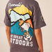Peanuts Print Crew Neck T-shirt with Short Sleeves-T Shirts-thumbnailMobile-3