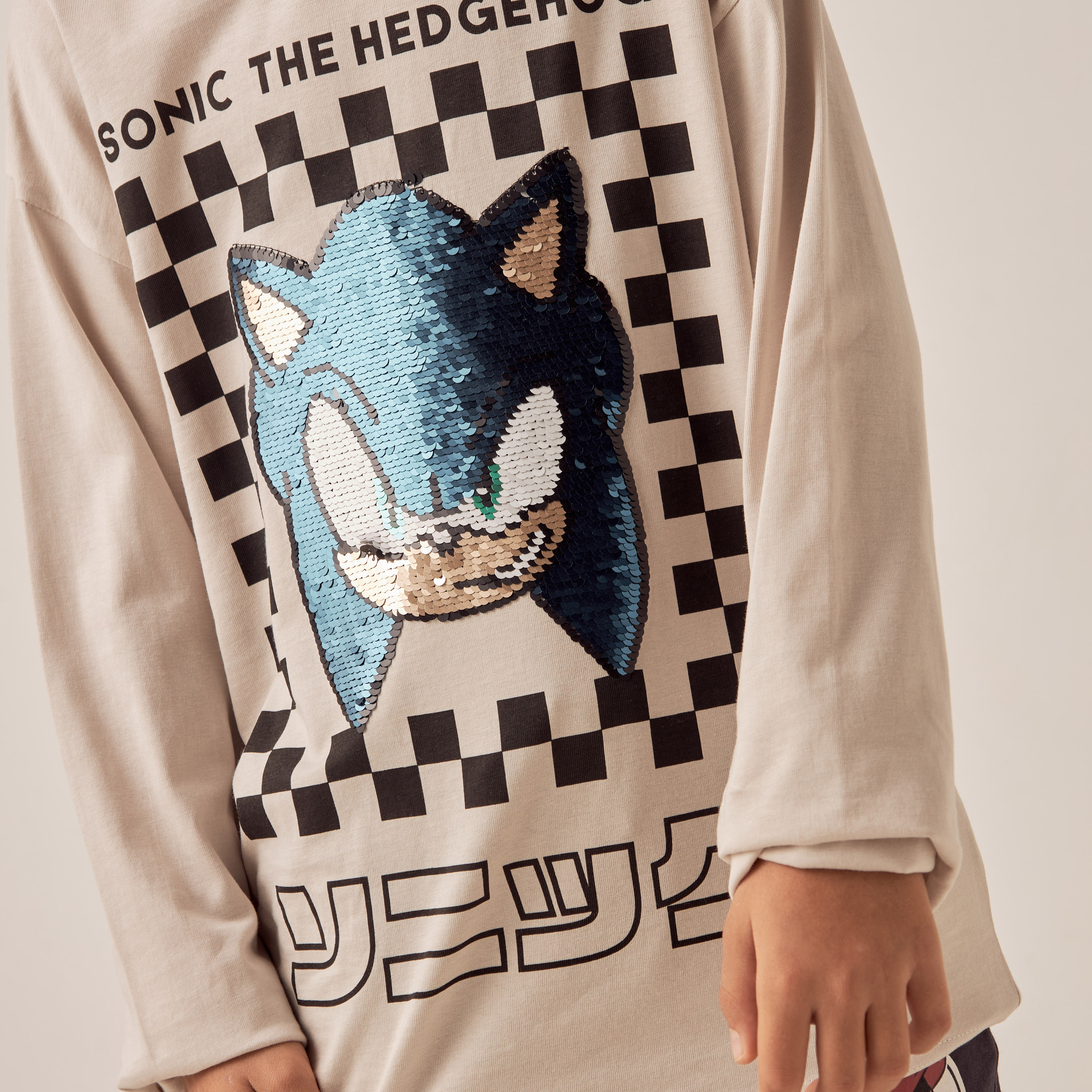Sonic the Hedgehog Print T-shirt with Long Sleeves-boys-clothing-tshirtsandpolos-image-4