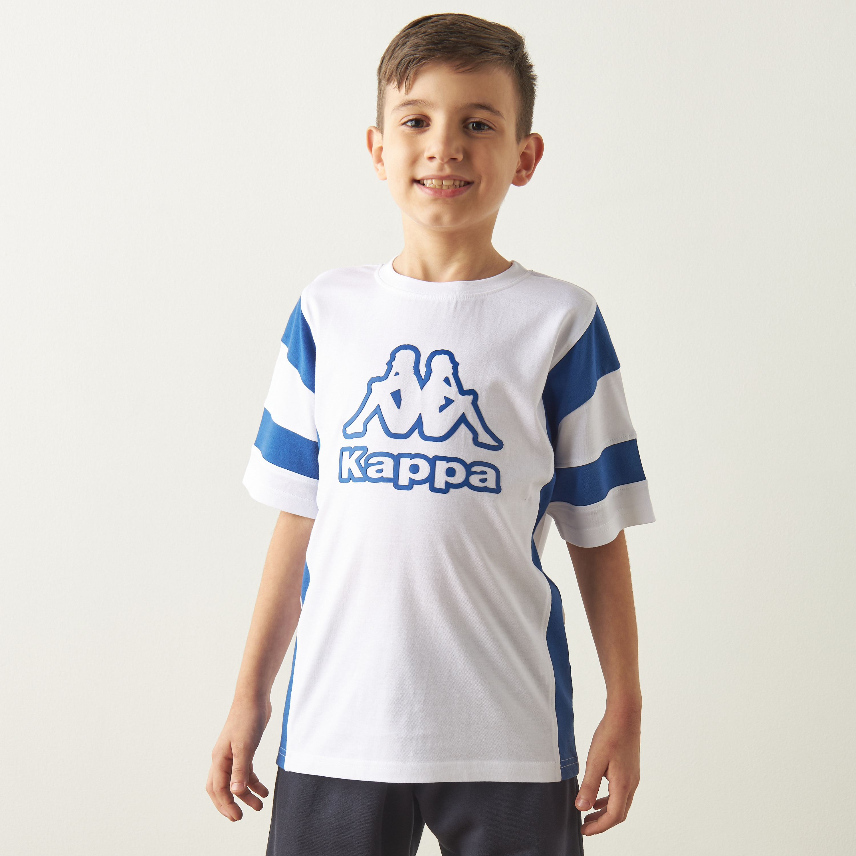 Buy Kappa Logo Print T shirt with Short Sleeves Online Babyshop KSA