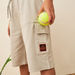 Kappa Cut and Sew Pull-On Shorts with Drawstring Closure and Pockets-Shorts-thumbnail-2