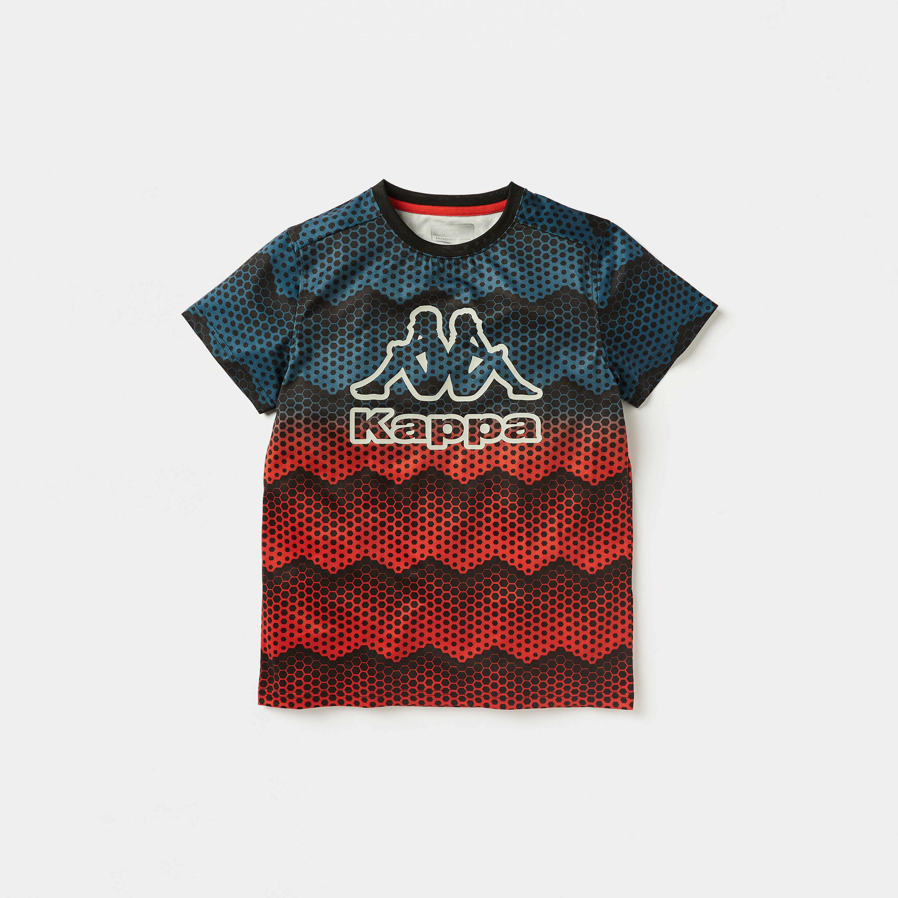Kappa All-Over Graphic Print T-shirt and Elasticated Shorts Set-boys-clothing-setsandcoords-image-2