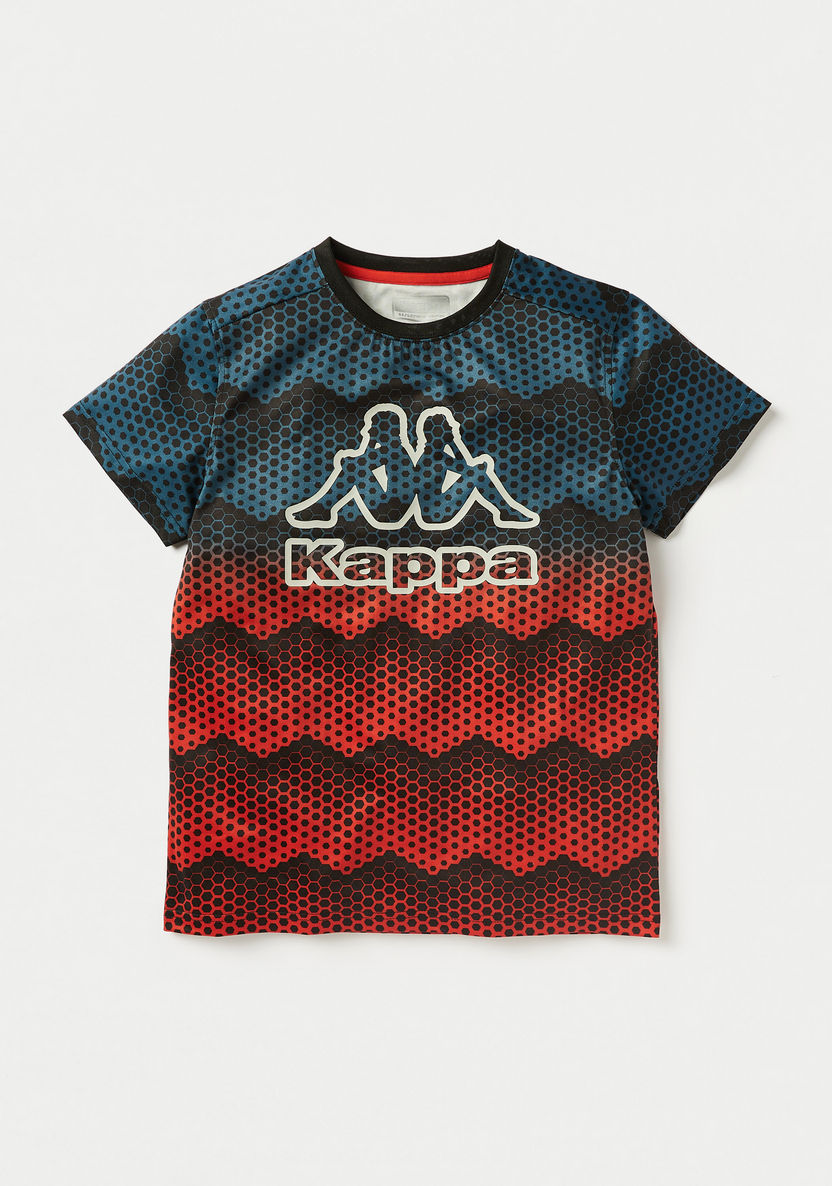 Kappa All-Over Graphic Print T-shirt and Elasticated Shorts Set-Clothes Sets-image-1