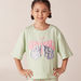 Juniors Slogan Butterfly Print T-shirt with Short Sleeves-T Shirts-thumbnailMobile-2