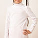 Juniors Textured Turtle Neck T-shirt with Long Sleeves-T Shirts-thumbnailMobile-3