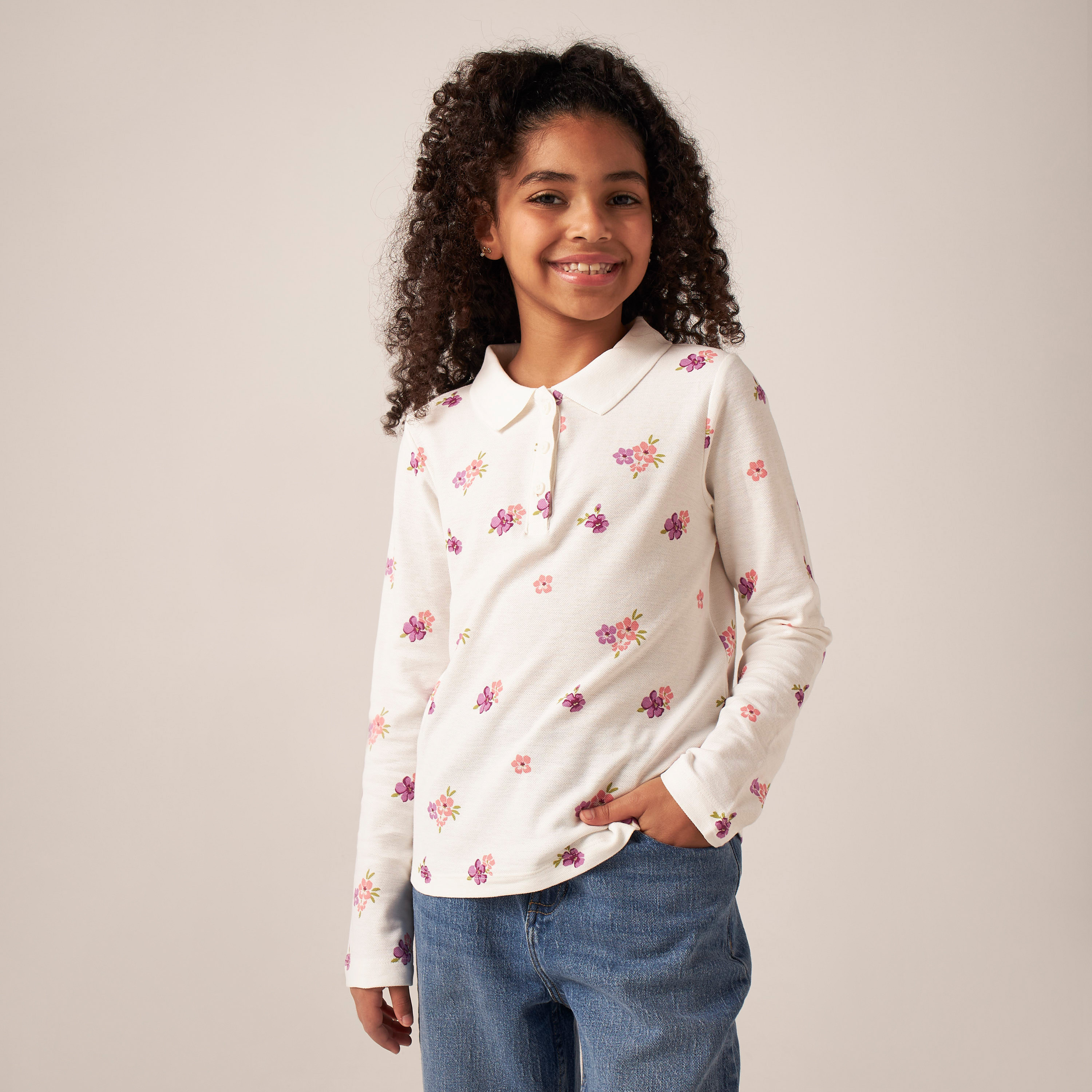 Floral polo shop for girls