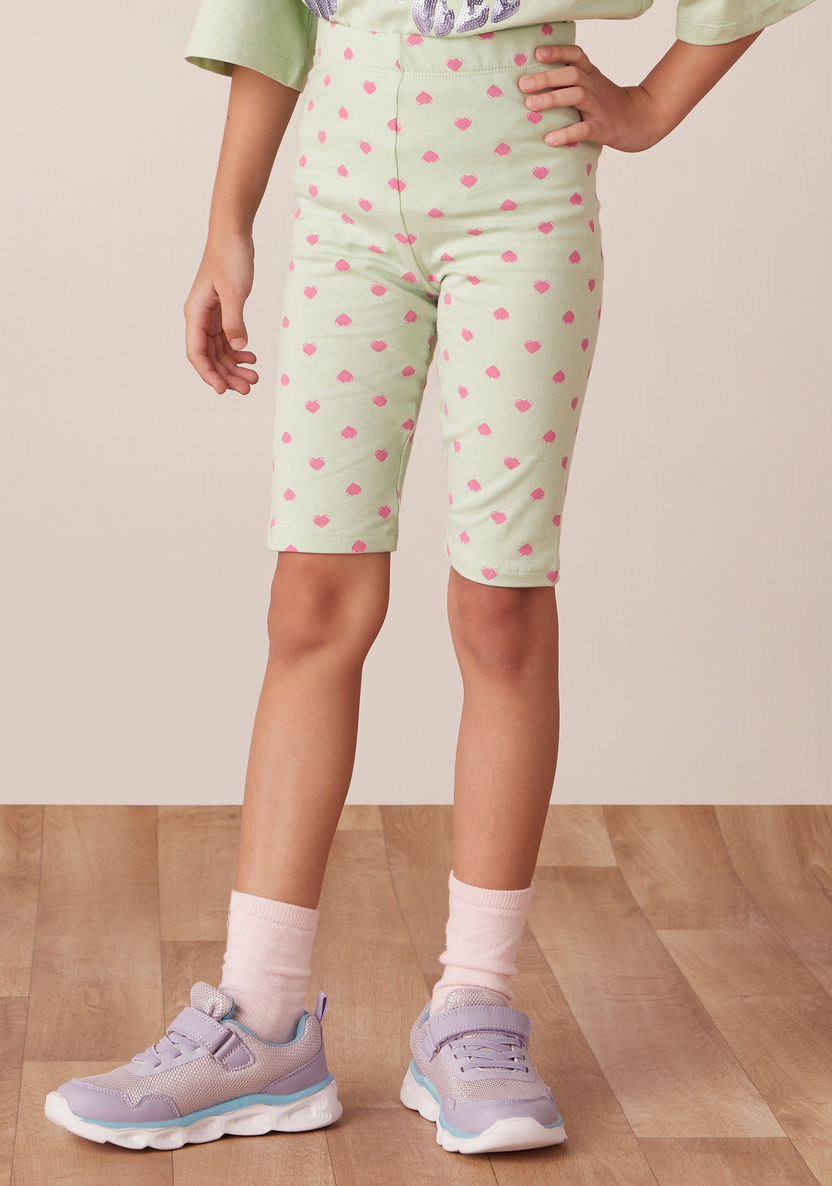 Juniors All-Over Print Shorts with Elasticated Waistband-Shorts-image-1