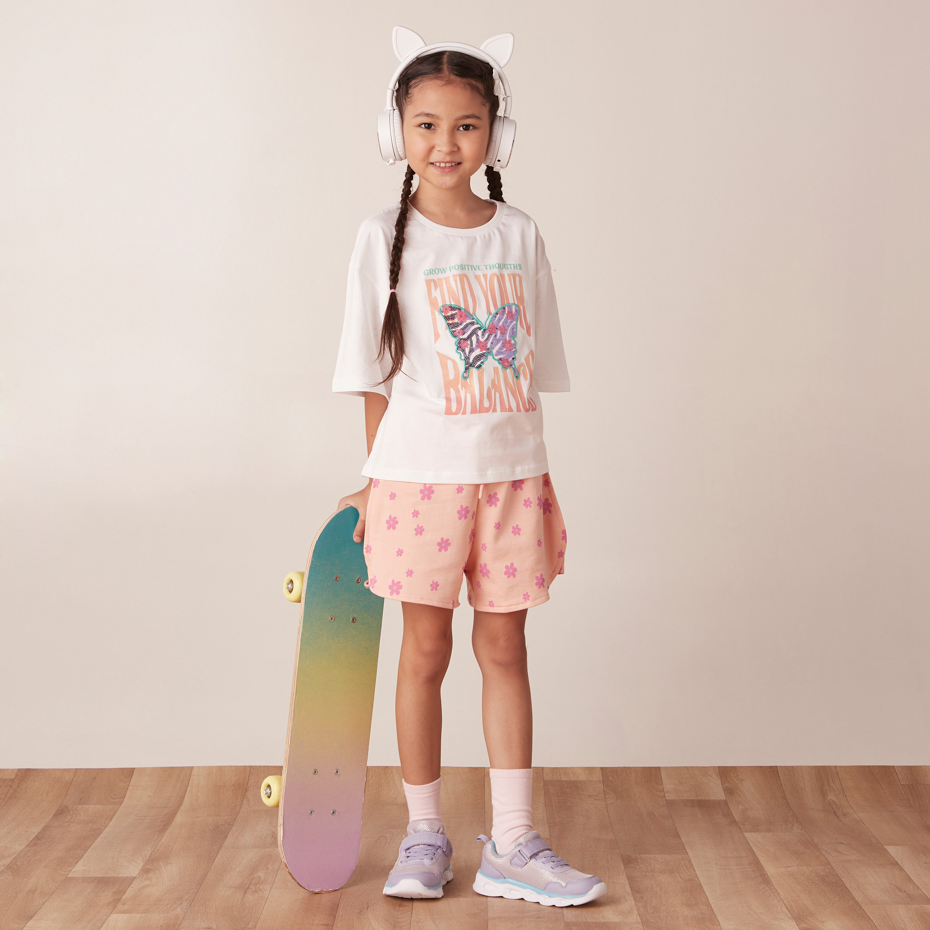 Juniors All-Over Floral Print Shorts with Drawstring Closure-girls-clothing-bottoms-shorts-image-2