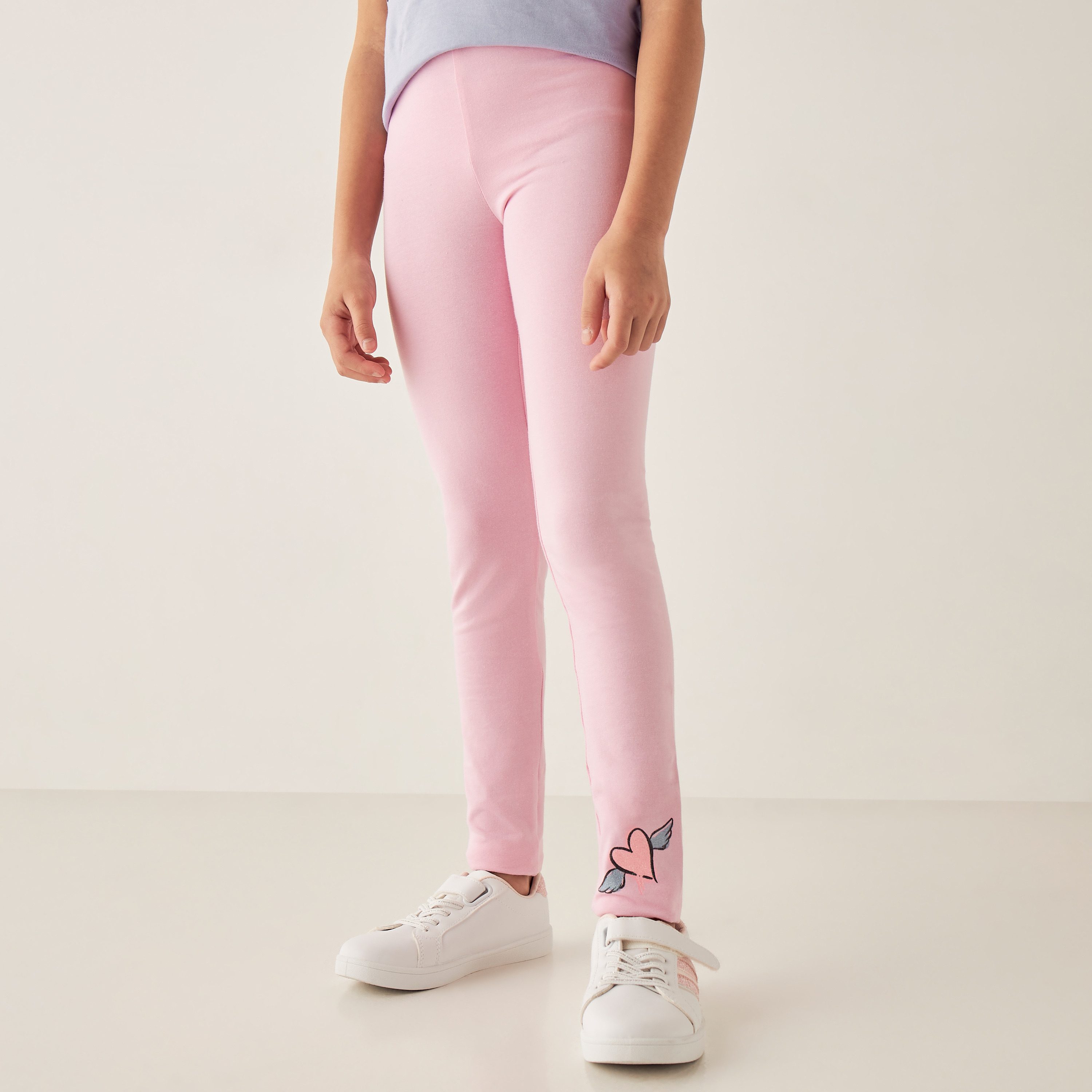 Buy Grey Melange Leggings for Girls by DeMoza Online | Ajio.com