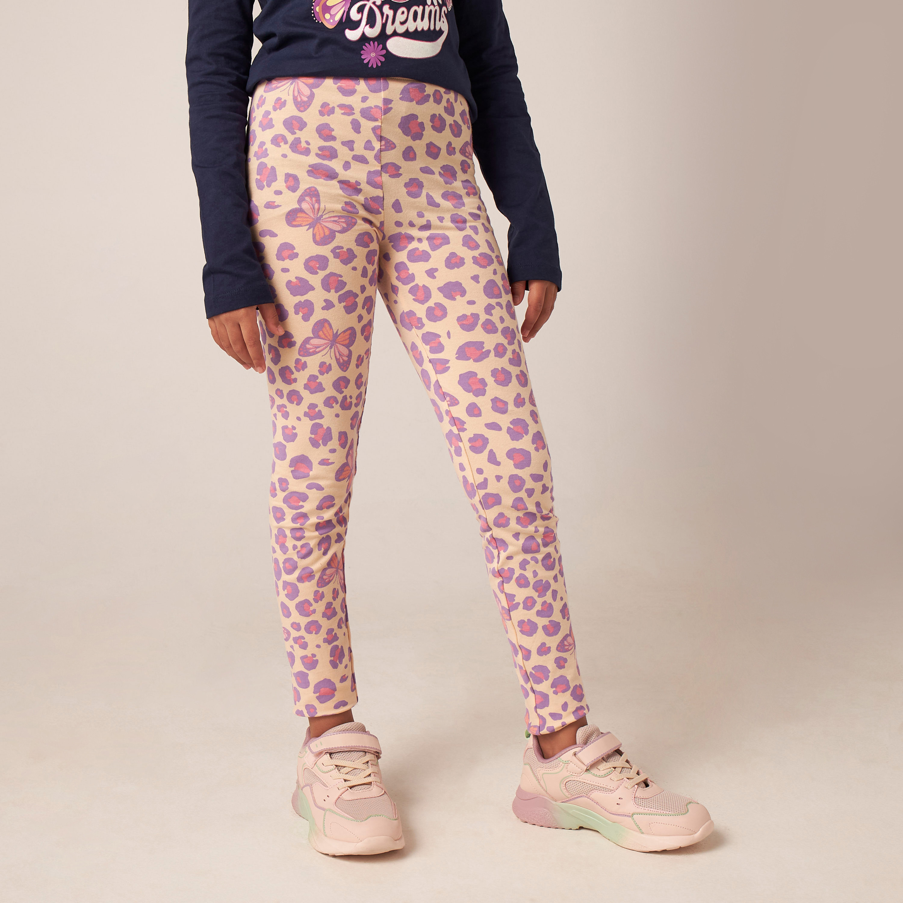 Girls tiger sales print leggings