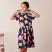 Juniors All-Over Print Dress with Short Sleeves-Dresses%2C Gowns and Frocks-thumbnailMobile-1