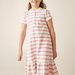 Juniors Striped Polo Dress with Short Sleeves-Dresses%2C Gowns and Frocks-thumbnailMobile-2
