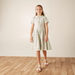 Juniors All-Over Heart Print Polo Dress with Short Sleeves-Dresses%2C Gowns and Frocks-thumbnailMobile-1