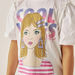 Juniors Graphic Print Crew Neck T-shirt with Puff Sleeves-T Shirts-thumbnail-2