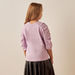 Juniors Embellished T-shirt with Stylized Long Sleeves and Crew Neck-T Shirts-thumbnailMobile-2