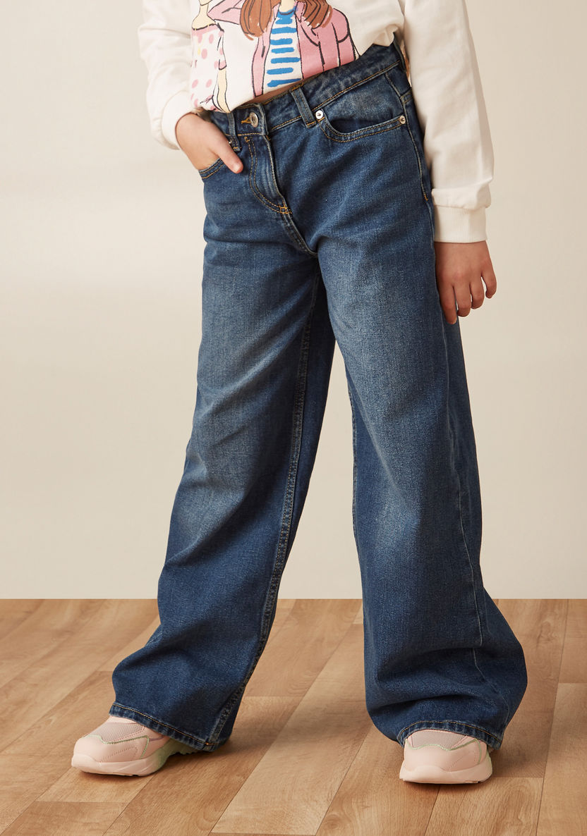 Juniors Girls' Wide Leg Jeans-Pants-image-0