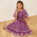 Juniors All-Over Floral Print Tiered Dress with Puff Sleeves and Ruffle Detail-Dresses%2C Gowns and Frocks-thumbnailMobile-0