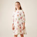 Juniors All-Over Floral Print Dress with 3/4 Sleeves-Dresses%2C Gowns and Frocks-thumbnail-0