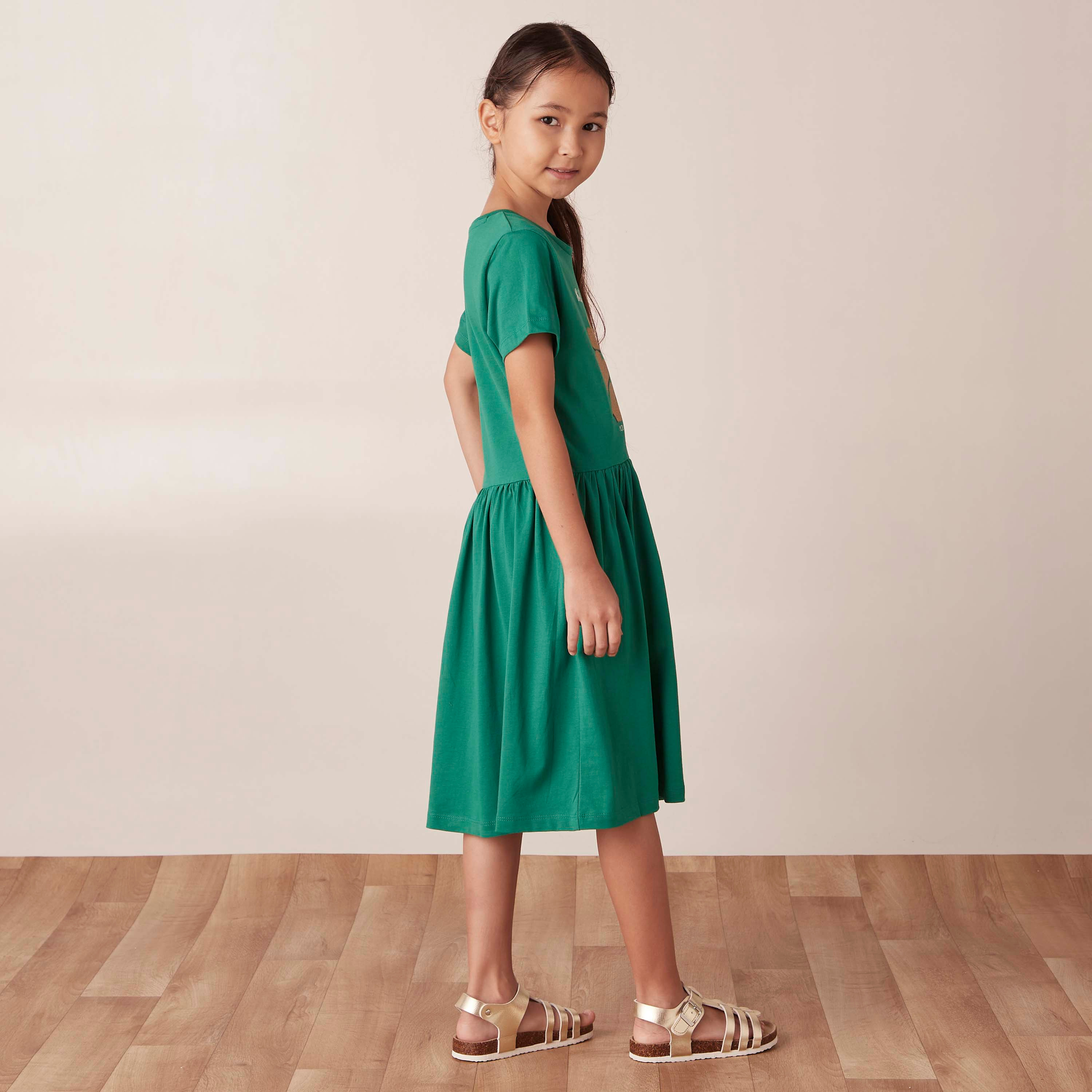 Juniors Saudi Arabia National Day Print Dress-girls-clothing-dressesandjumpsuits-image-4
