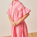 Juniors Solid Shirt Dress with Ruffles-Dresses%2C Gowns and Frocks-thumbnail-4