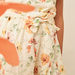 Eligo Floral Print Schiffli A-line Skirt with Tie-Up Belt-Skirts-thumbnailMobile-2