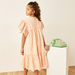 Eligo Schiffli Textured Tiered Dress with Pie Crust Collar and Short Sleeves-Dresses%2C Gowns and Frocks-thumbnail-3
