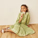 Eligo Floral Embroidered Tiered Dress with Peter Pan Collar and 3/4 Sleeves-Dresses%2C Gowns and Frocks-thumbnail-0