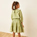 Eligo Floral Embroidered Tiered Dress with Peter Pan Collar and 3/4 Sleeves-Dresses%2C Gowns and Frocks-thumbnail-3
