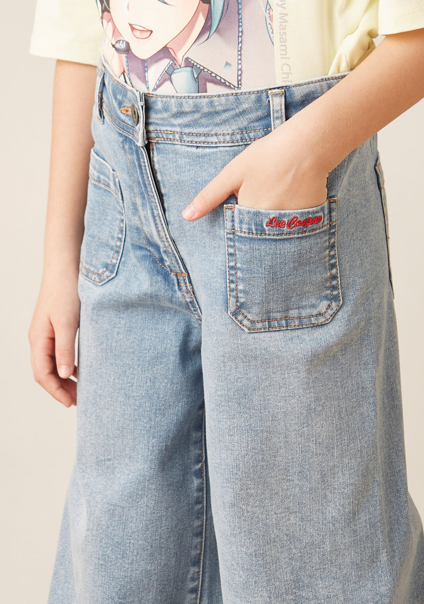 Lee Cooper Girls' Wide Leg Jeans-Pants-image-2