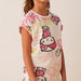 Sanrio All-Over Hello Kitty Print T-shirt with Short Sleeves and Round Neck-T Shirts-thumbnail-2