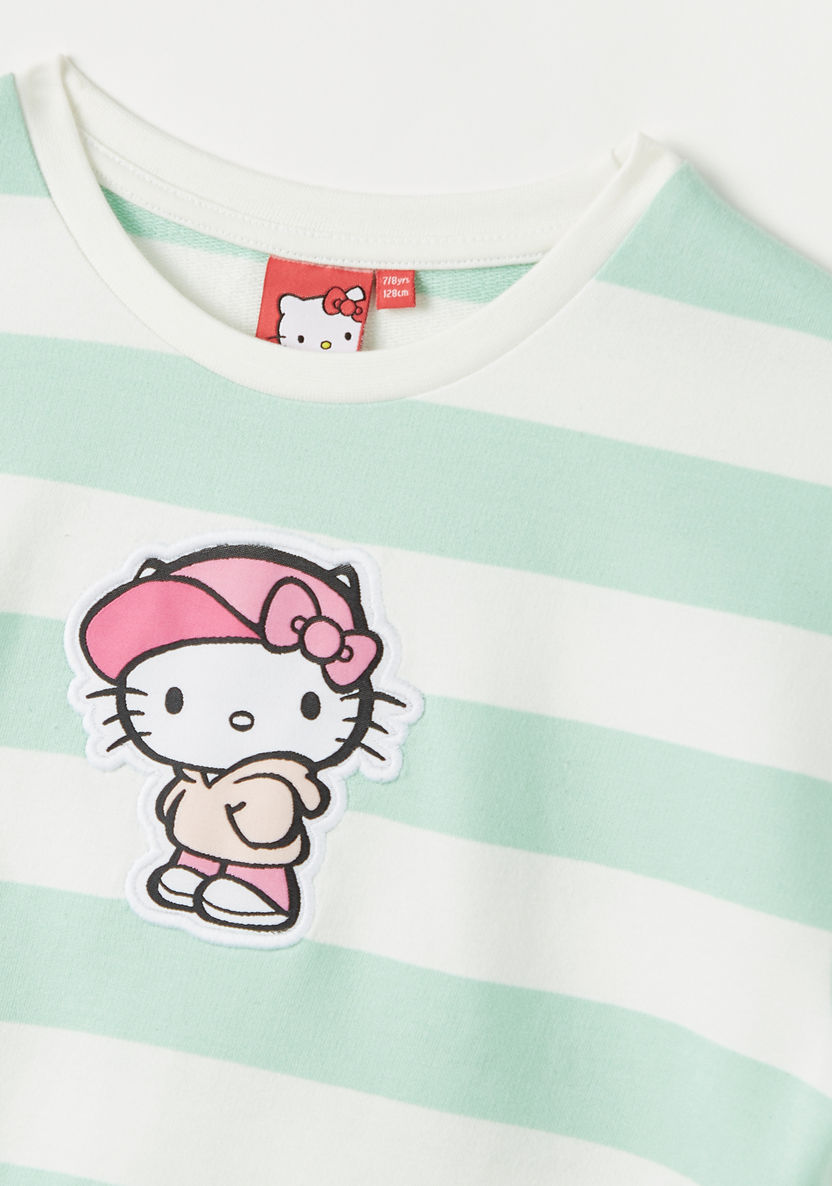 Sanrio Hello Kitty Applique Detail T-shirt-T Shirts-image-1