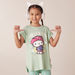 Sanrio Hello Kitty Print T-shirt with Crew Neck and Extended Sleeves-T Shirts-thumbnail-0