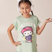 Sanrio Hello Kitty Print T-shirt with Crew Neck and Extended Sleeves-T Shirts-thumbnailMobile-3