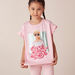 Barbie Print T-shirt with Crew Neck and Extended Sleeves-T Shirts-thumbnailMobile-3