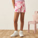 All-Over Barbie Print Shorts with Drawstring Closure-Shorts-thumbnailMobile-1