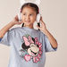 Disney Minnie Mouse Print Crew Neck T-shirt with Short Sleeves-T Shirts-thumbnailMobile-2