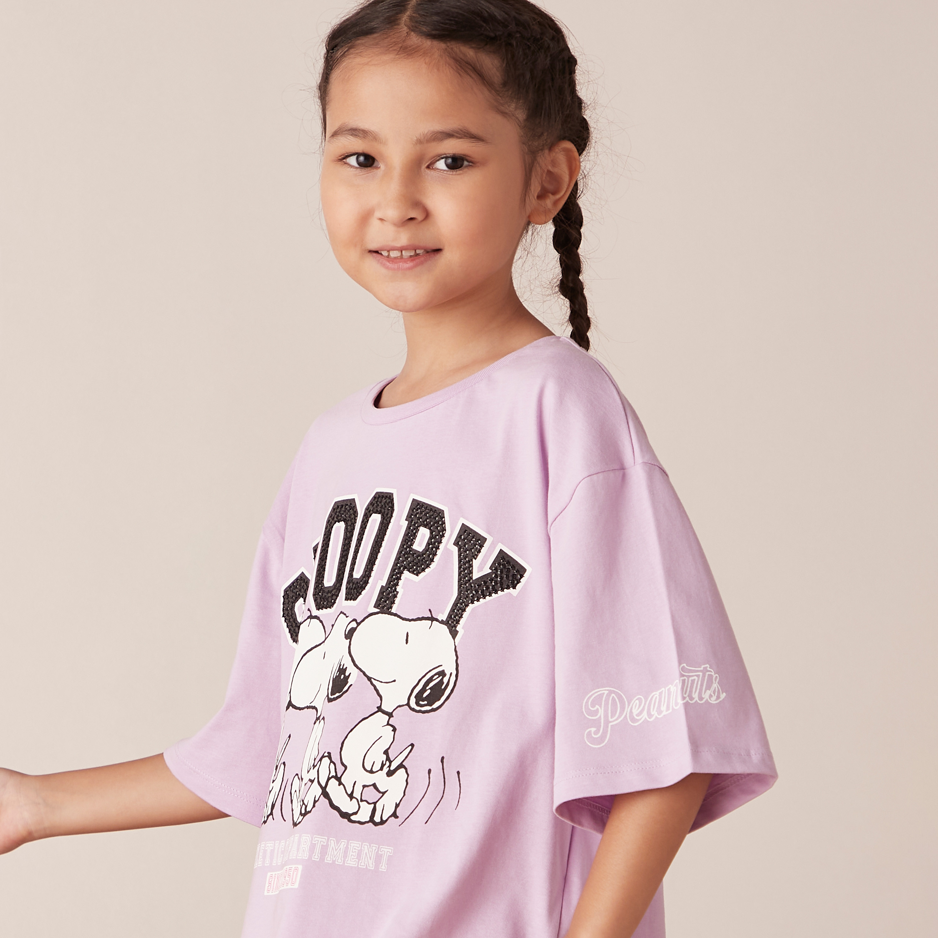 snoopy print t shirt