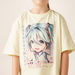 Hatsune Miku Graphic Print T-shirt with Short Sleeves-T Shirts-thumbnail-2