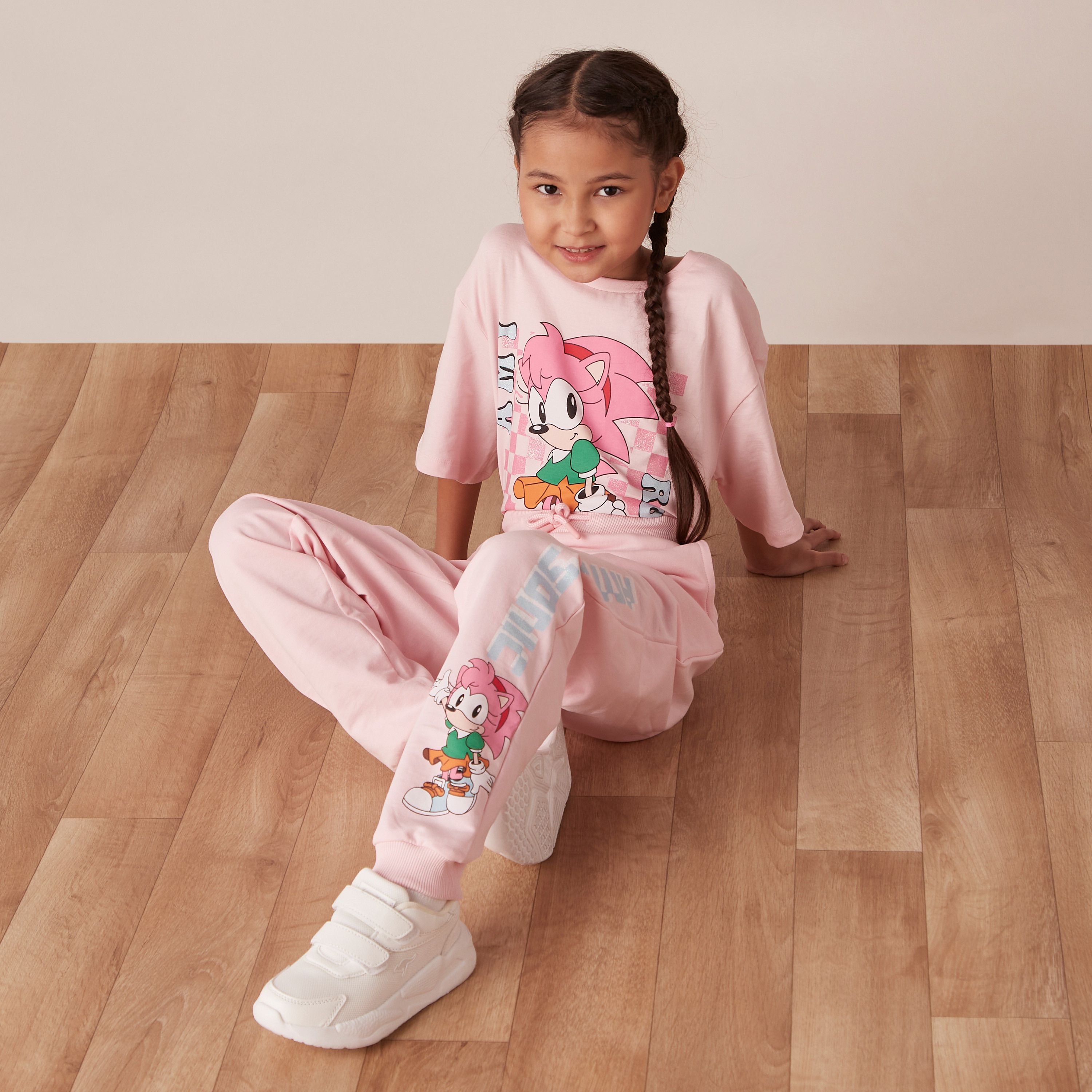 Buy SEGA Amy Rose Print Joggers with Drawstring Closure Online Babyshop KSA