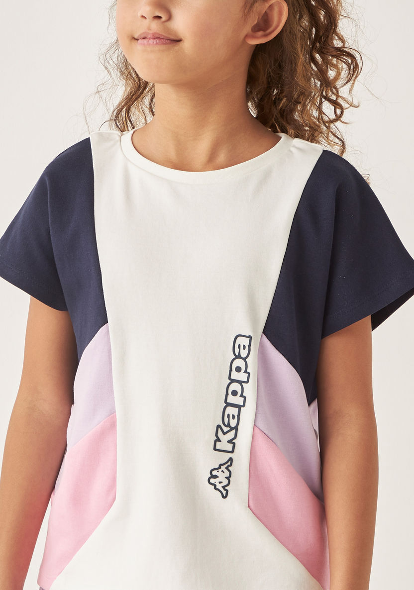 Kappa Colourblock T-shirt with Short Sleeves-T Shirts-image-2