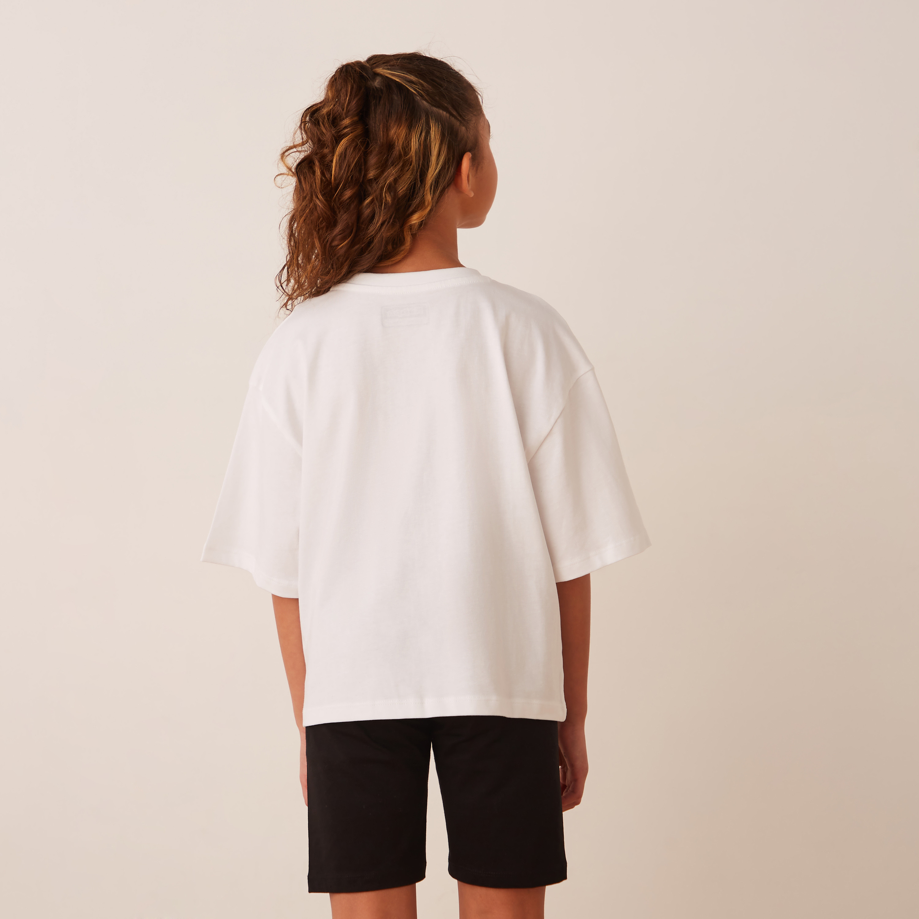 Kappa Logo Print T-shirt with Crew Neck and Short Sleeves-sports-girls-clothing-tops-image-3