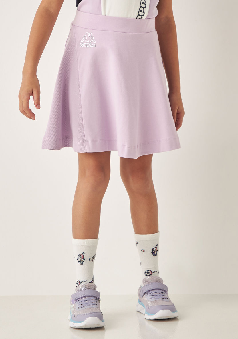 Kappa Logo Detail Skirt with Elasticated Waistband-Skirts-image-1