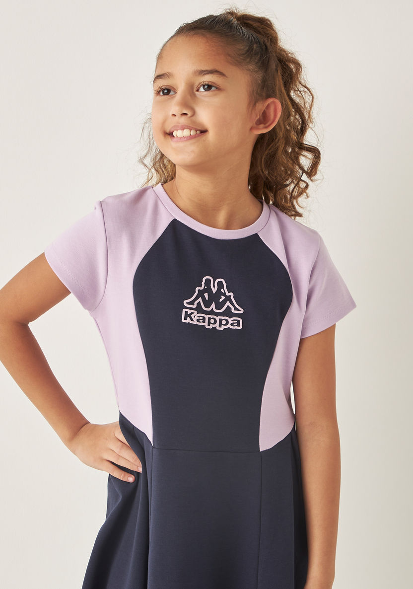 Kappa Logo Detail Dress with Short Sleeves-Dresses%2C Gowns and Frocks-image-2