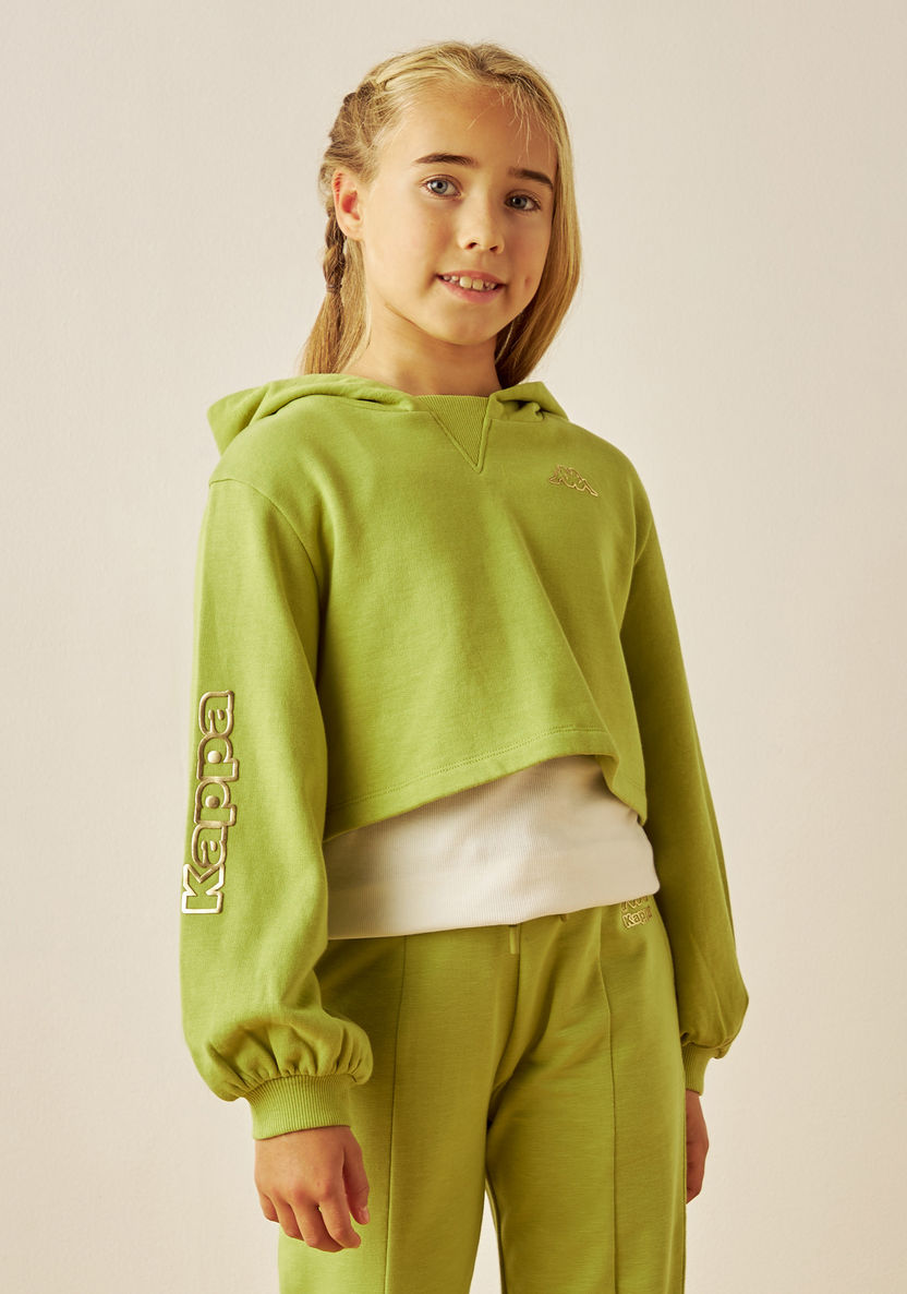Buy Kappa Foil Logo Embossed Hooded Sweatshirt with Camisole Online ...